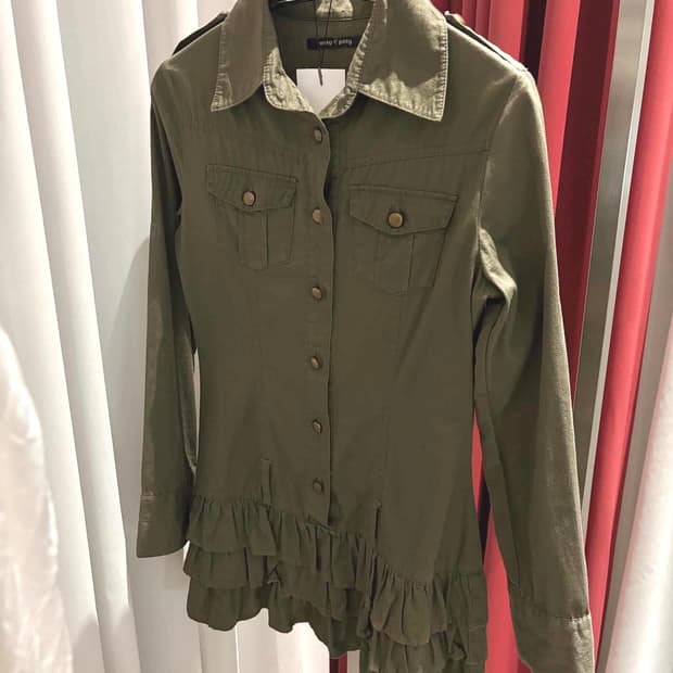 유러피안그런지 카키 원피스 