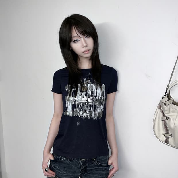 Abfz Printed Sequin Slim Top