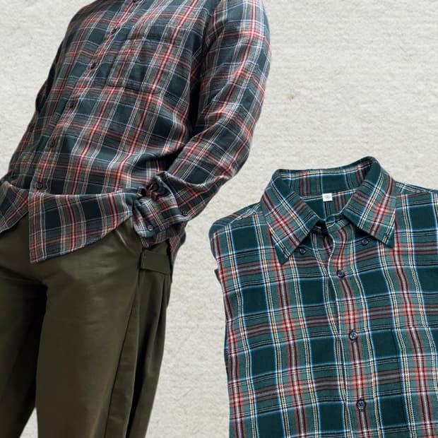 유니클로 체크셔츠