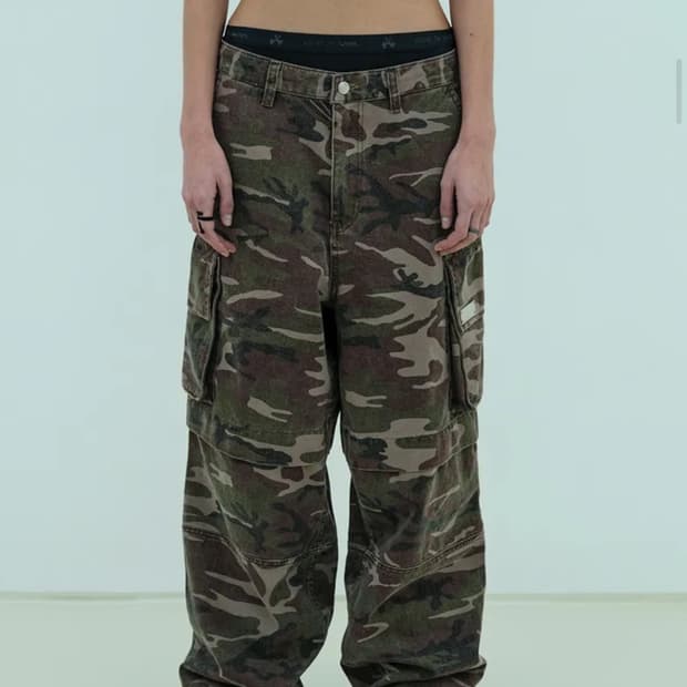 YEEL 카모팬츠 CAMO POCKET CARGO PANTS KHAKI