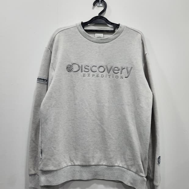 디스커버리 익스페디션 맨투맨 티셔츠 그레이 남성 95사이즈