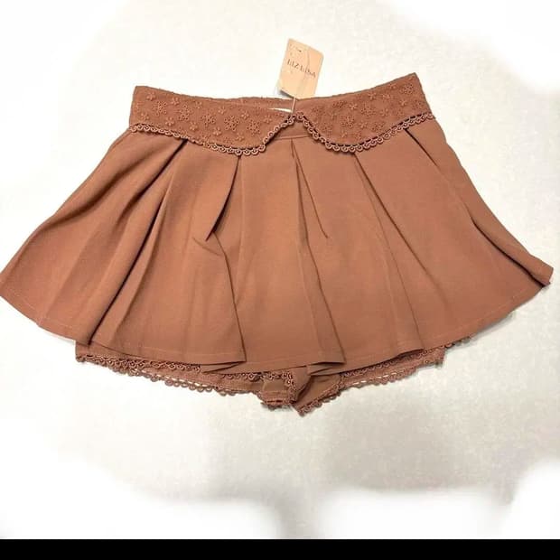 LIZ LISA 리즈리사 라떼갸루 브라운 스커트 큐롯 히메갸루 엑시즈팜