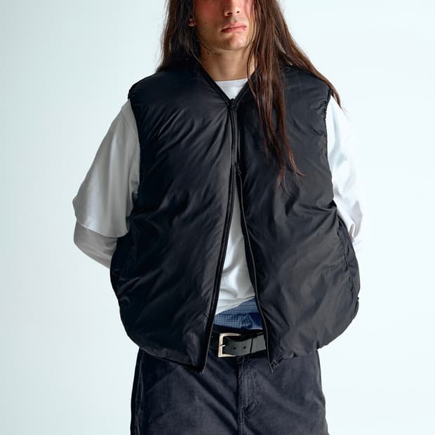 86d 다운 베스트 블랙 M