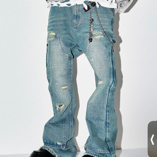 스키즘 인듀싱 double knee boot cut jean 데님