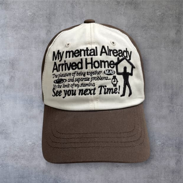 밀로 아카이브 Millo Archive 브라운 투톤 레터링 볼캡