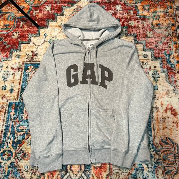 [L] GAP 그레이 후드집업