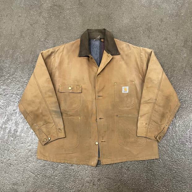80s Carhartt 블랭크 초어 코트 (110)