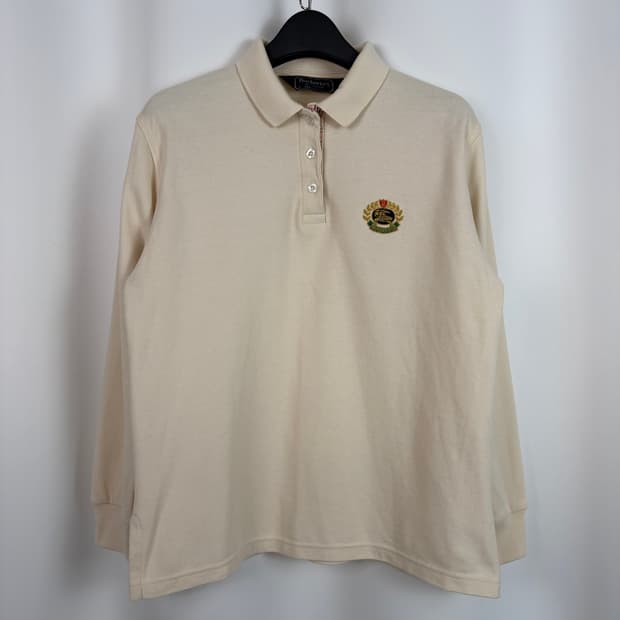 a540) 90s 버버리 롱슬리브 카라티