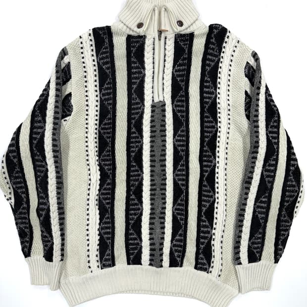 빈티지 노르딕 하프집업 니트