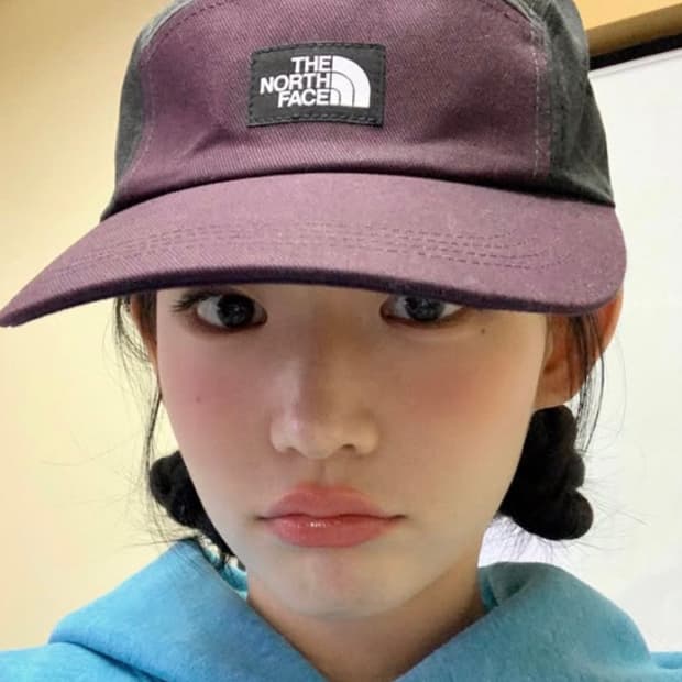 노스페이스 패널 캡 퍼플