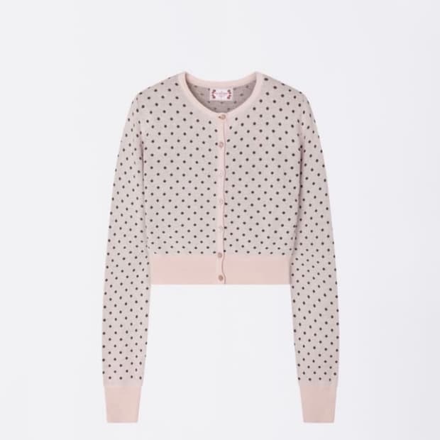 스컬프터 도트 가디건