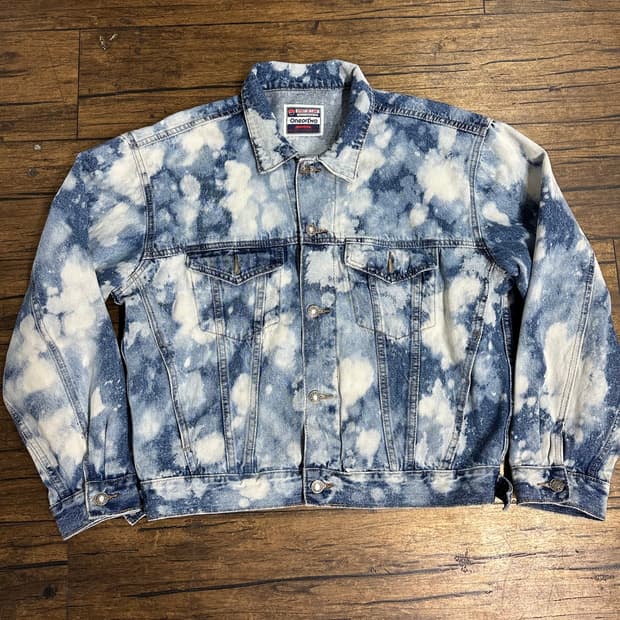 원오어투 Oneortwo 블리치 데님 구름워싱 자켓 105-110사이즈