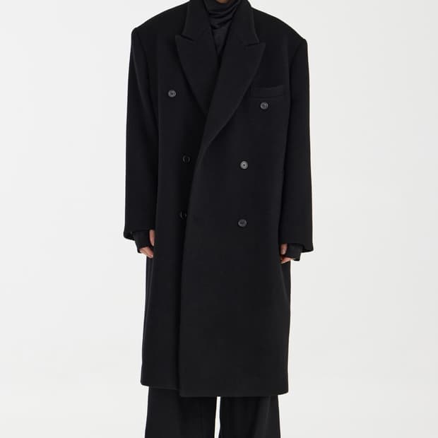 [M] 23fw 유스 오버사이즈드 더블 브레스티드 코트