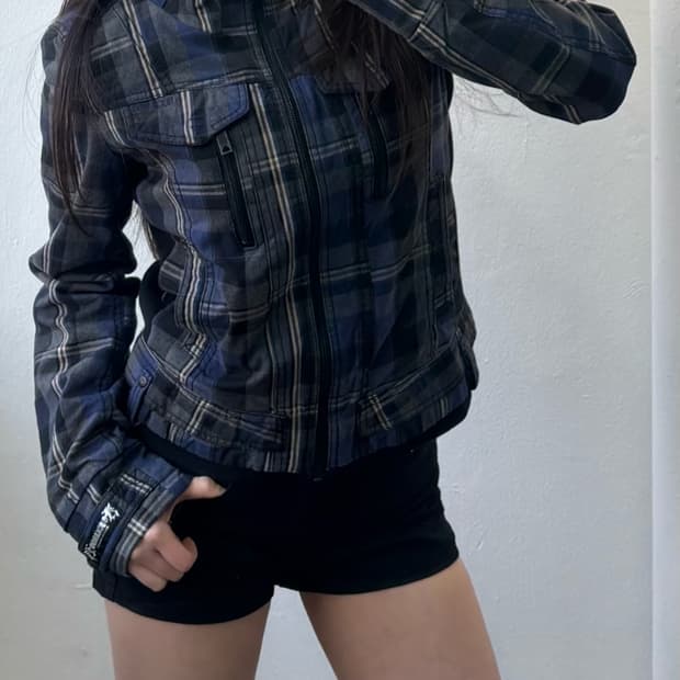 Buckaroo jeans Blue Check Zip-Up Jacket