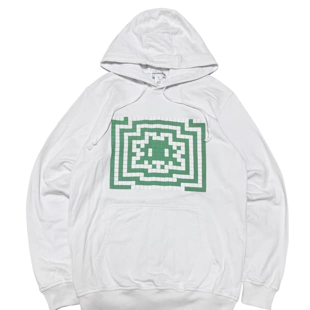 꼼데가르송 인베이더 화이트 후드티