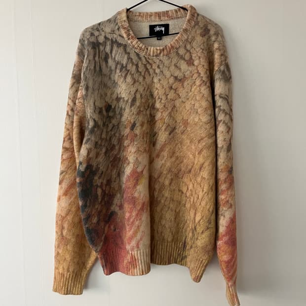 스투시 윙 프린트 니트 XL