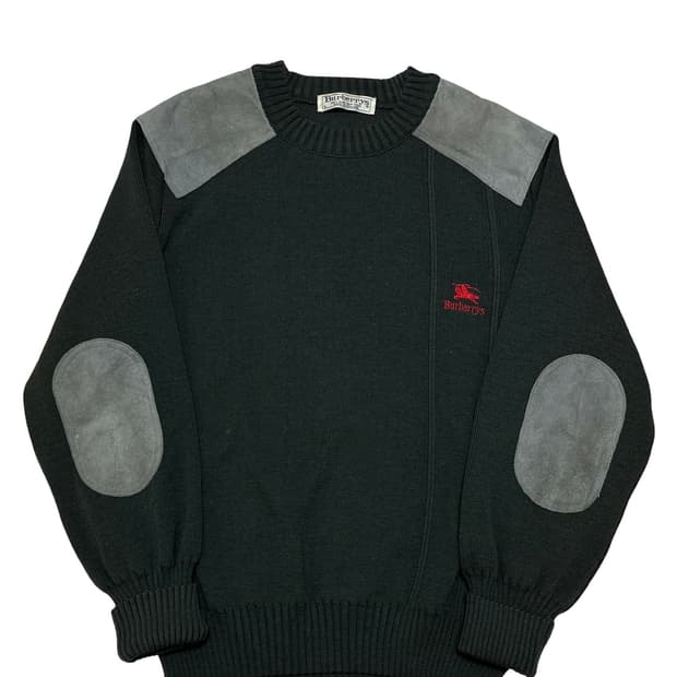 버버리 기마로고 딥그린 코만도 니트
