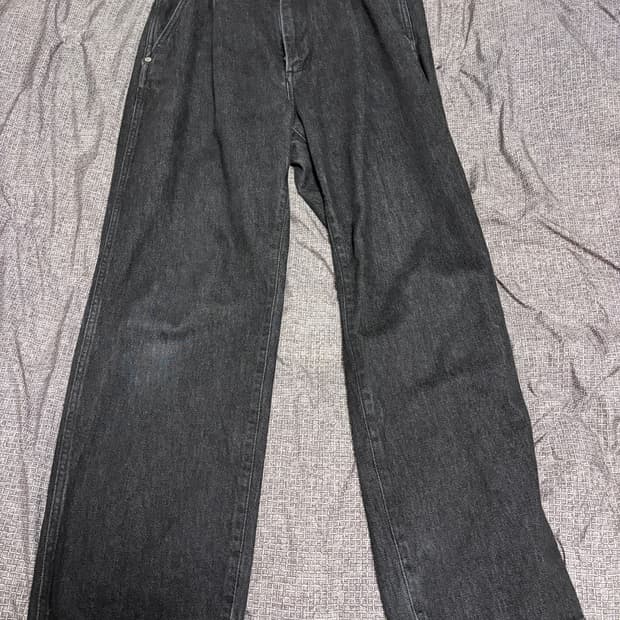 러프사이드 드레이프 데님팬츠 1사이즈 블랙