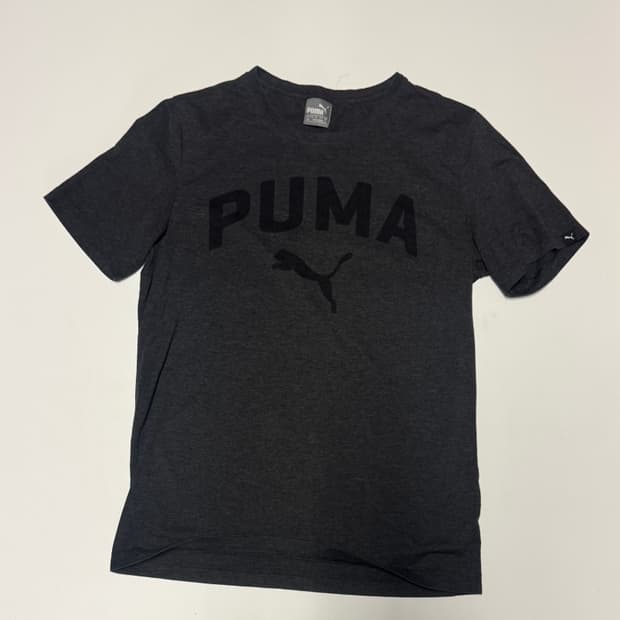 공용!! 푸마 Puma 빅 로고 코튼 혼방 반팔 티셔츠 S ~ M 차콜