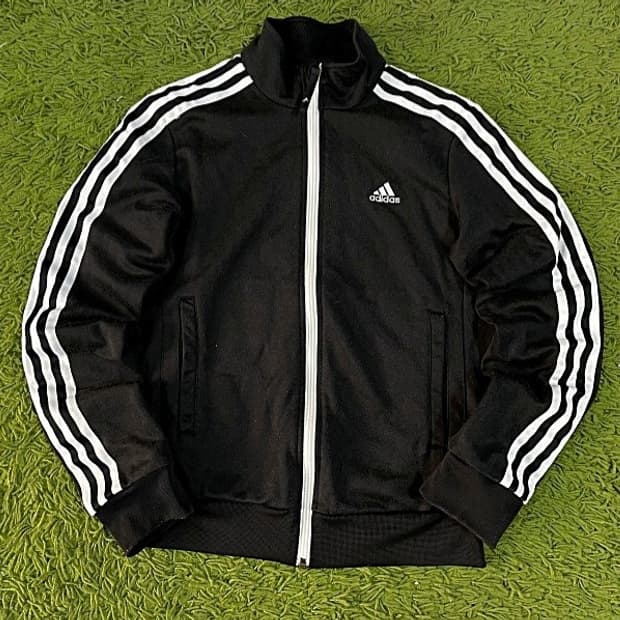 아디다스 블랙 검정 여자 트랙탑 져지집업 85/XS