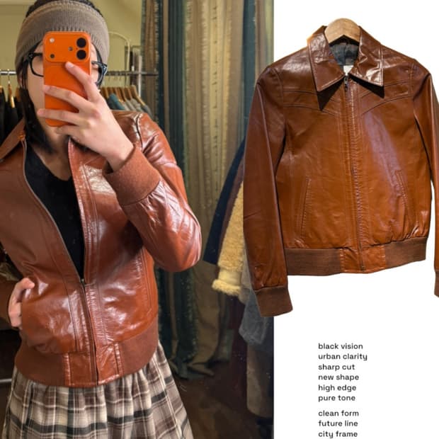 돈피 레더 재킷