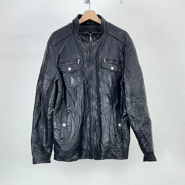 디스틸러리 블랙 시어링 유틸 제뉴윈 레더 자켓