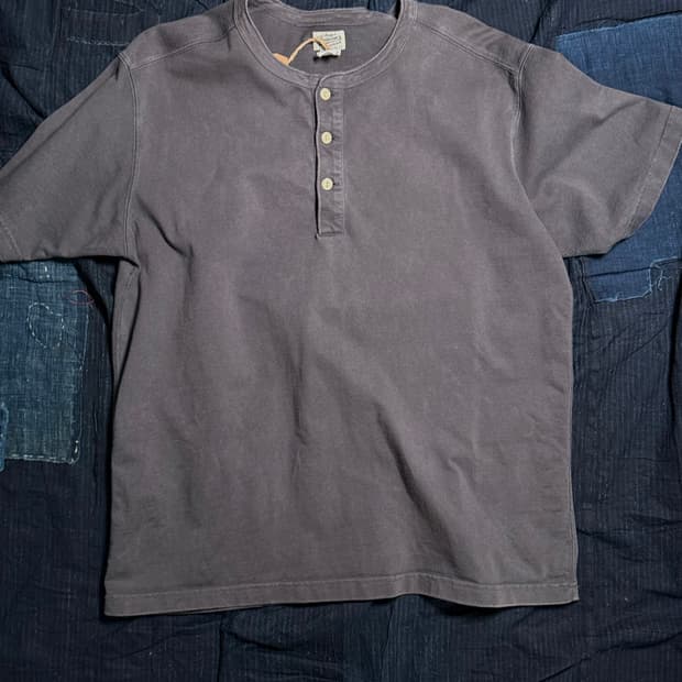 브론슨 10.6oz 코튼 숏 슬리브 헨리 티셔츠 XXL