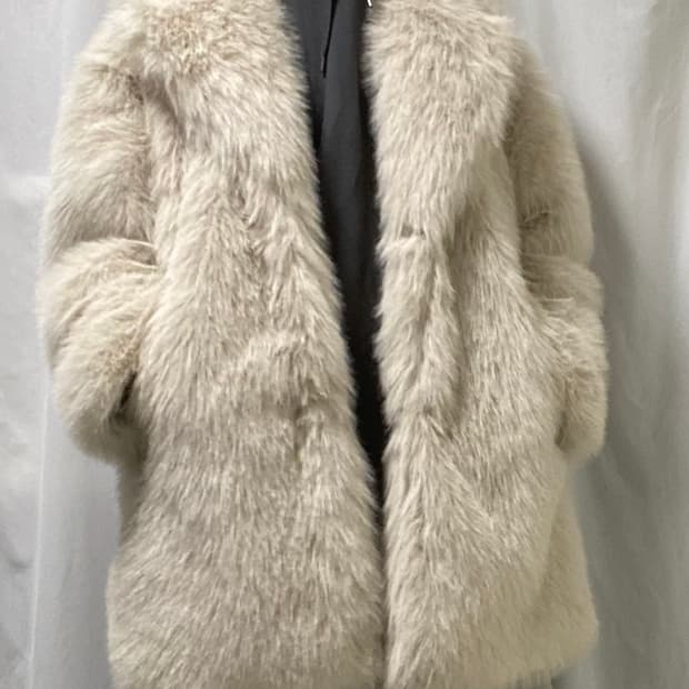 아이보리 퍼 자켓 fur jacket 