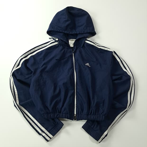 CK351 FREE 아디다스 00s 다크네이비 후디 크롭 집업 자켓