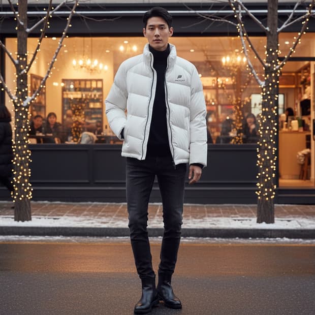 BEAN POLE 빈폴스포츠 흰색 덕다운 패딩 90사이즈