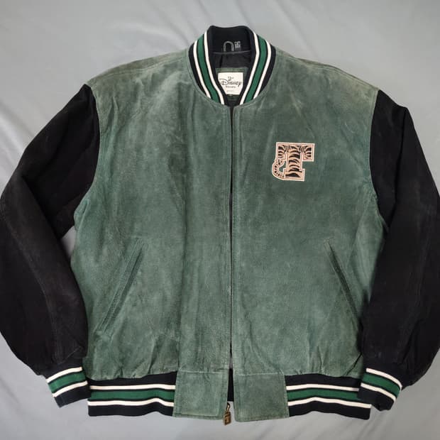 빈티지 디즈니 스웨이드 바시티 자켓(L)