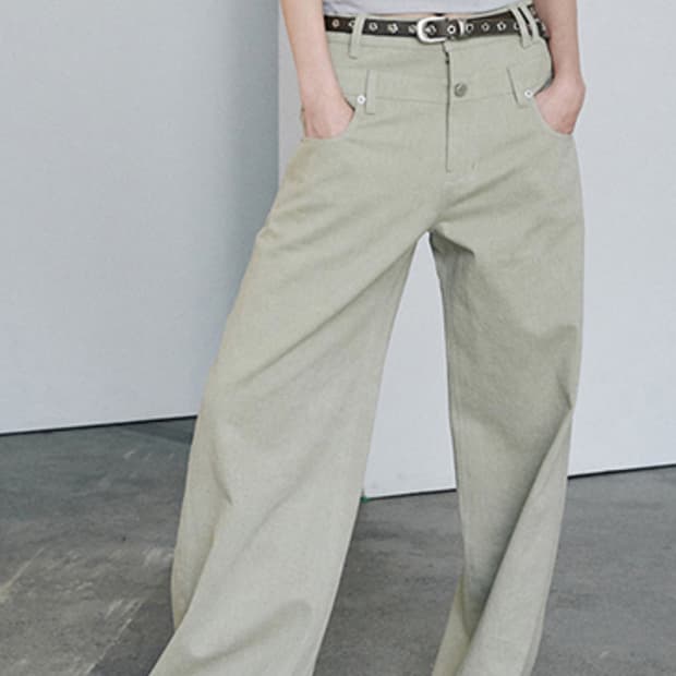 오데스(ORDES) 더블 웨이스트 팬츠/새상품