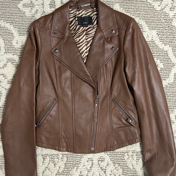 빈티지 스터드 리얼레더 양가죽 라이더자켓