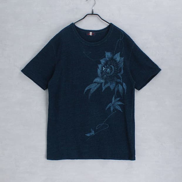Pallas Palace _ indigo crew neck tee