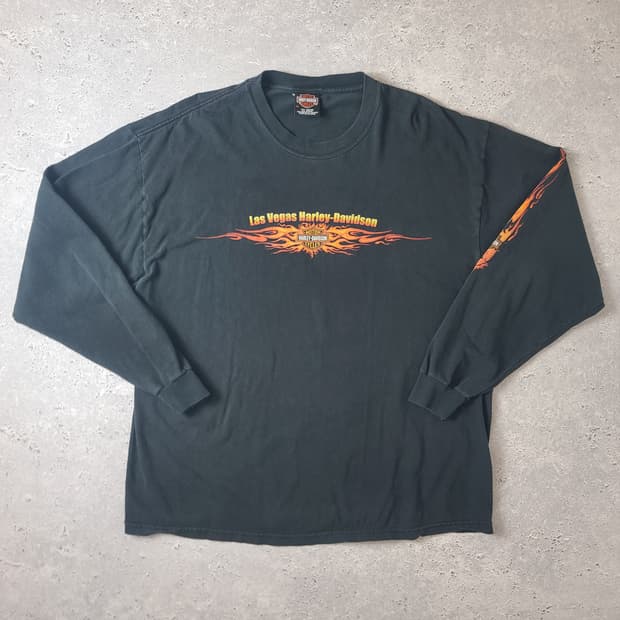 빈티지 할리데이비슨 라스베가스 플레임 롱슬리브