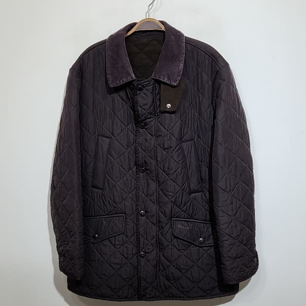 (L) 바버 퀼팅자켓 브라운 안감기모 누빔점퍼 