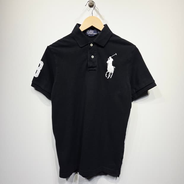 폴로랄프로렌. 남자 빅포니 블랙 카라 반팔티_M