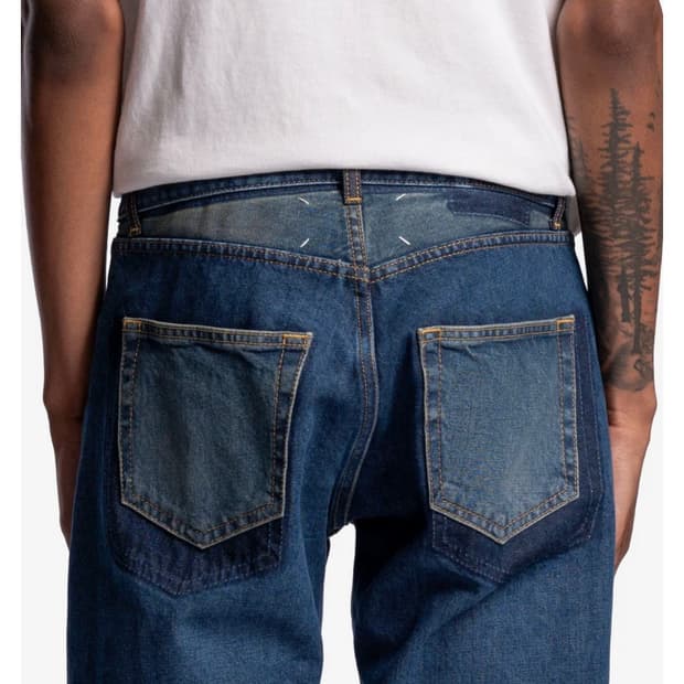 [30] 메종 마르지엘라 로우 헴 하이웨이스트 진, 데님 블루