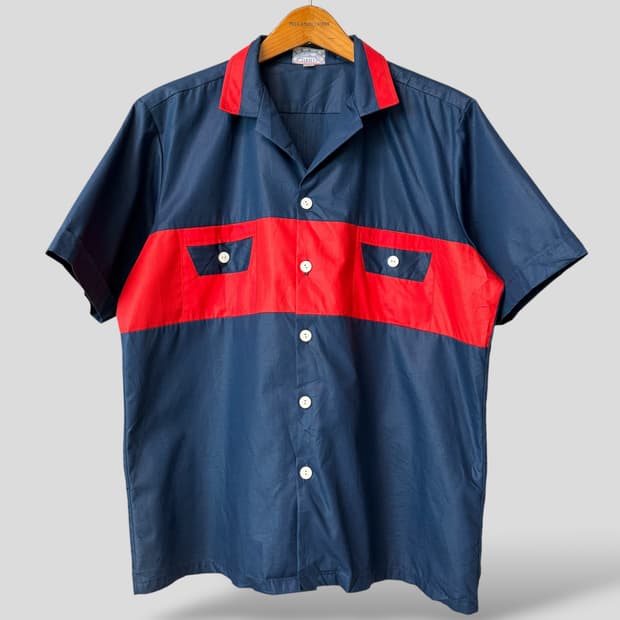 (L)CAPTAIN'S CLOSET 마린 반팔셔츠 made in usa