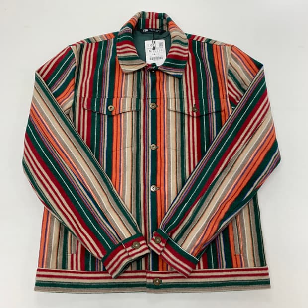 ZARA 자라 멀티컬러 스트라이프 자켓 (M)