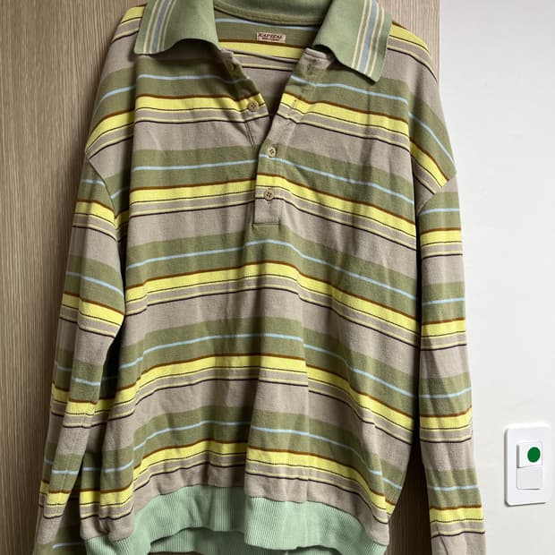 KAPITAL 멀티 보더 사슴 아이 랭글 컬러 레트로 폴로