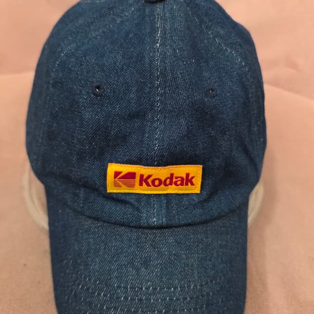 (S/M)KODAK 코닥 어패럴 데님 로고 볼캡 네이비