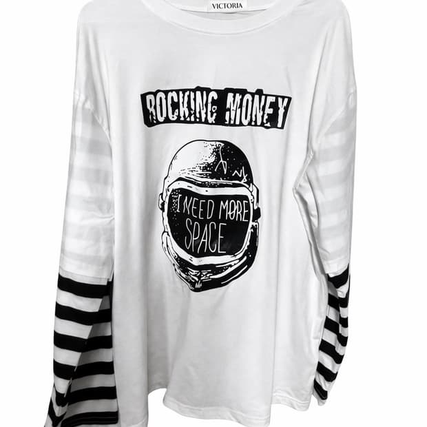 이모 emo 펑크 긴팔티셔츠 롱슬리브