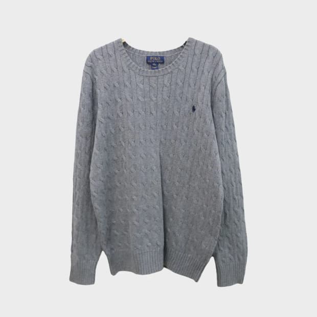 폴로랄프로렌 네이비포니 꽈배기 니트 60841