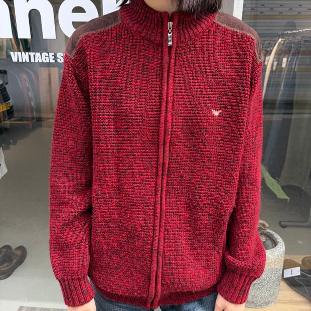 Emporio Armani 니트 집업 점퍼 L