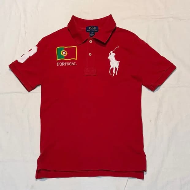 폴로 랄프로렌 빅포니 치프키프 포르투갈 카라티 레드 M
