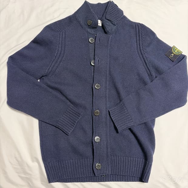 스톤아일랜드 램스울 가디건 네이비 M