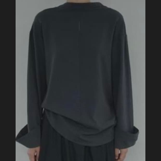 Eonts garden backless blouse - charcoal