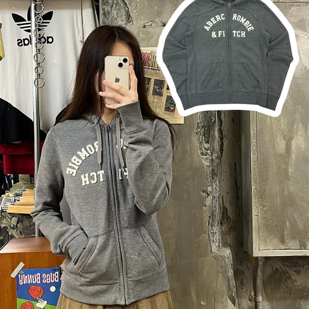 아베크롬비 후드집업 그레이 M #csz633