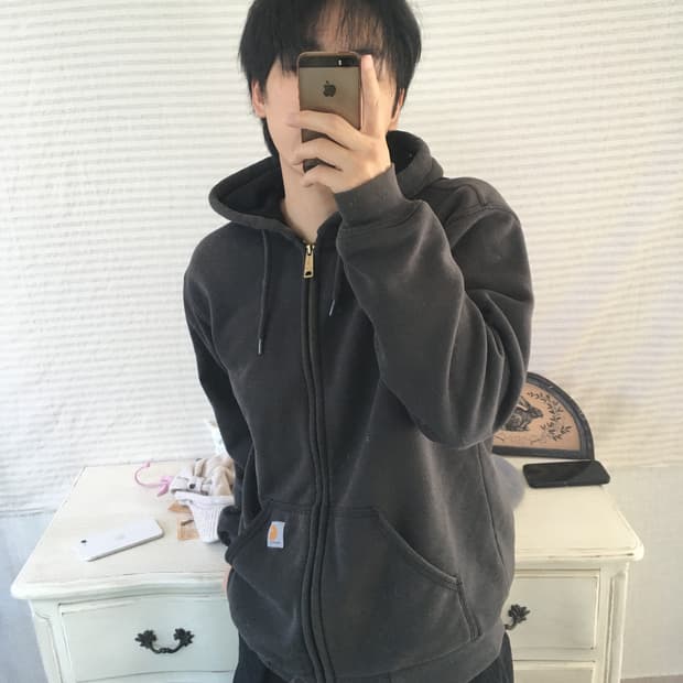  차콜 칼하트 후드 집업 y2k 스트릿 갸루 펑키 일본빈티지701 